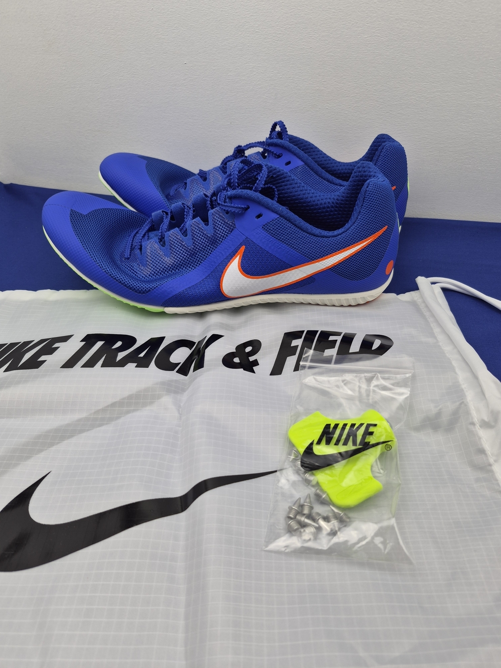 Nike Zoom Rival Track & Field Shoes DC8749-401 Blue White Men’s Size 13 Spikes
